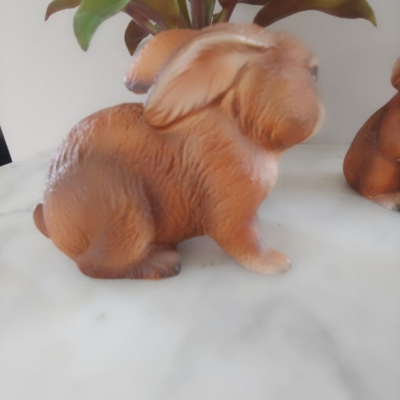 Vintage Harvey Knox Pair of Hand Painted Japan Rabbits, 1983 Global Art. - Picture 10 of 14